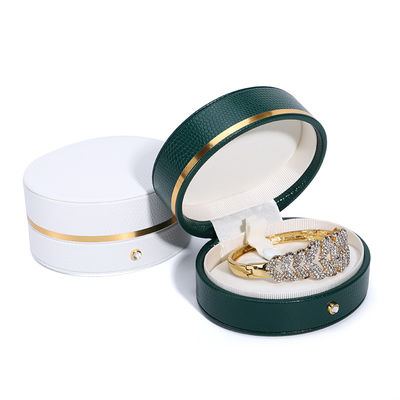 Organizador de joyas de viaje de cuero de PU verde personalizable Ideal para viajar por Hanhong