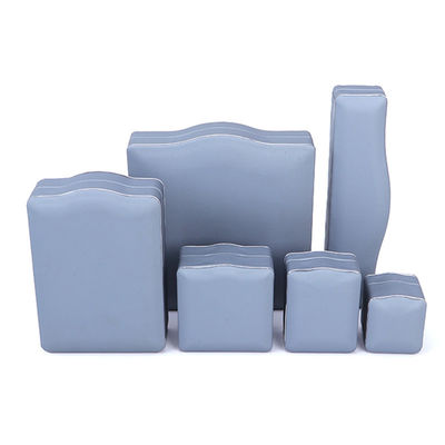 Caja de joyería de lujo de cuero PU gris para collar de anillo Conjunto de pulseras Embalaje de Hanhong
