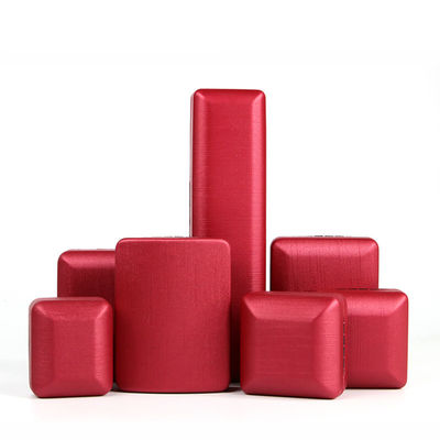 Caja de joyería de cuero PU rojo para anillos y conjuntos de material de hierro de diseño Hanhong personalizado