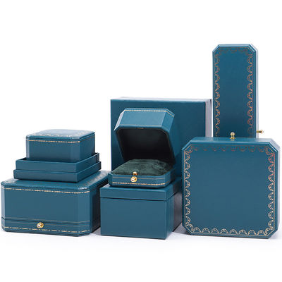 Caja de embalaje de joyas de papel de terciopelo de color personalizado para pulseras, pendientes, collares y anillos