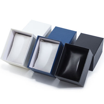 Caja de embalaje de reloj de papel de grano de piedra de lujo de almacenamiento de caja dura logotipo personalizado