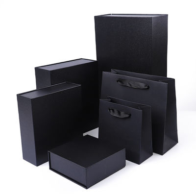 Fabricación al por mayor de cajas de regalo magnéticas de alta calidad, embalaje con logotipo personalizado, lujo, ecológicas, de cartón, papel negro, caja magnética para joyas