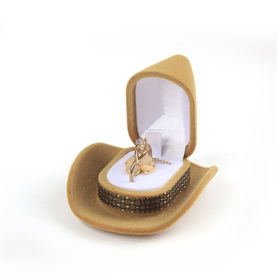 Caja de anillos de vaquero de terciopelo premium personalizada y personalizable para regalos de Navidad